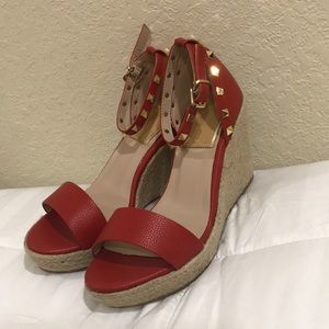 Red espadrille shoes 7